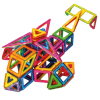 Flippy 148 db mágneses építőelem készlet, KeepHome, közepes darabok, mágneses blokkok, geometriai formák, 3 év, ABS, mágnes, 25 x 17,8 x 10 cm, többszínű