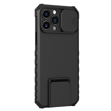 Flippy Defender iPhone 11 Pro Stand telefontok, Flippy, Fekete, Ütésálló, Csúszó kamera védelem tok és táska