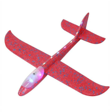 Flippy Glider repülőgép, teljes hosszúságú lámpákkal, poliészter, 48 cm, piros helikopter és repülő