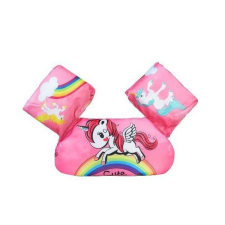 Flippy Gyermek mentőmellény úszóuszonyokkal, KeepHome, Pink, Unicorn mintával úszógumi, karúszó