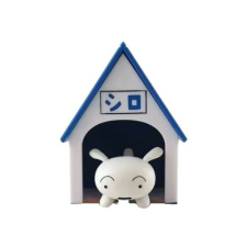 Flippy Kulcstartó, Flippy, Házmodell és Fehér kutya kulcstartó, 7x6x4cm kulcstartó