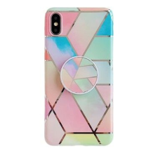 Flippy Tok Apple iPhone SE 2020 Soft IMD TPU márvány geometriai rózsaszín támogatás tok és táska