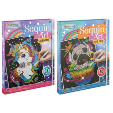  Flitteres képkészítő, 20x25 cm, 12 színű flitter, 2 féle kreatív és készségfejlesztő