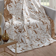  Flora pamut takaró fehér/barna 150x200 cm lakástextília