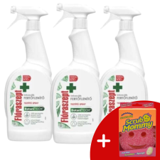 Flóraszept Botanitech univerzális Fertőtlenítő spray 3x700ml + Ajándék Scrub Mommy Szivacs tisztító- és takarítószer, higiénia