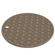 FLORINA Anide kerek szilikon edény alátét, szürke konyhai eszköz