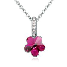 Flower- bordó- Swarovski kristályos nyaklánc nyaklánc