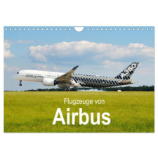  Flugzeuge von Airbus (Wandkalender 2024 DIN A4 quer), CALVENDO Monatskalender – Jakob Otto naptár, kalendárium