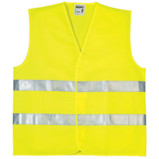 FLUO JÓL LÁTHATÓSÁGI MELLÉNY, 2 KERESZTCSÍK, SÁRGA_S (csgt) láthatósági ruházat
