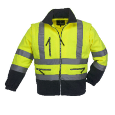 FLUO PULÓVER LEVEHETŐ UJJÚ SÁRGA/KÉK_S (ST) láthatósági ruházat