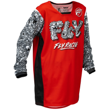 FLY RACING KINETIC MUTANT gyerek motokrossz mez piros-fehér-fekete motocross mez