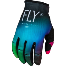 FLY RACING Kinetic Prodigy Ifjúsági Kesztyű - Fukszia/Villámkék/Extra Látható motoros kesztyű