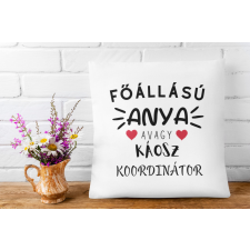 Főállású anya azaz káosz koordinátor - Párna Anyáknak egyedi ajándék