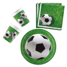 Focis Soccer Field party szett 36 db-os 23 cm-es tányérral party kellék