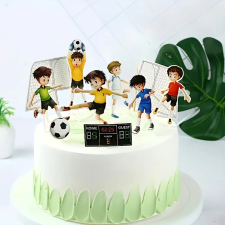  Focista gyerekek papír tortadísz 10 db/ csomag sütés és főzés