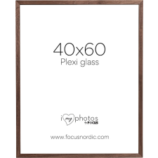 Focus Soul képkeret - diófa furnér (40x60) plexi fényképkeret