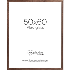 Focus Soul képkeret - diófa furnér (50x60) plexi fényképkeret