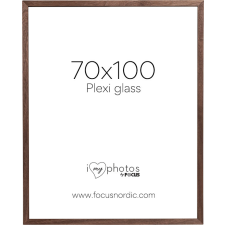 Focus Soul képkeret - diófa furnér (70x100) plexi fényképkeret