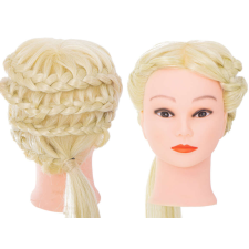 Fodrász babafej gyakorlásához - 60-70 cm hajjal - Szőke fodrászkellék