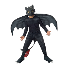 Fogatlan Night Fury sárkány jelmez 3-4 éves gyerekeknek 98-104 cm jelmez