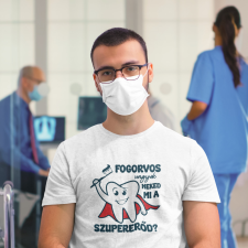  Fogorvos vagyok fehér póló egyedi ajándék