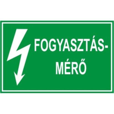  Fogyasztásmérő - műanyag, 150*100mm információs tábla, állvány