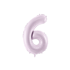 Foil Balloon Number ''6'', 72cm, purple party kellék