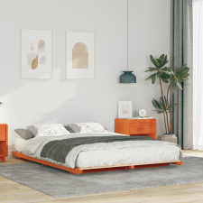  Földi ágykeret Viaszbarna 140 x 200 cm Tömör fenyőfa ágy és ágykellék