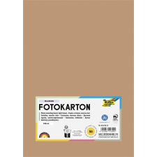 Folia Dekorkarton, A4, 300 g, 50 lap, FOLIA, világosbarna (FL6145072) kreatív papír