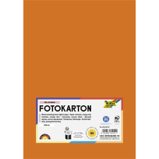 Folia Dekorkarton, A4, 300 g, 50 lap, FOLIA, világosnarancs (FL6145041) kreatív papír