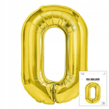 Fólia léggömb DIGITAL DIGITAL 0 GOLD FOR BIRTHDAY PARTY Party 40cm party kellék