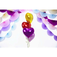 Fólia lufi, 45cm, szív, arany party kellék
