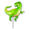  Fólia lufi, mini forma, zöld dínó