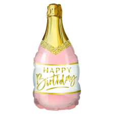  Fólia lufi – Pezsgő – Happy Birthday party kellék