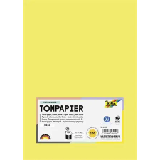 Folia Színes papír, A4, 130 g, 100 lap, FOLIA, citromsárga kreatív papír