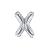  Fóliaballon Betű ''X'', 35 cm, ezüst
