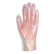 . Fóliakesztyű, egyszer használatos, L méret