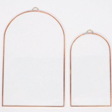  Fóliázott üveg 3mm boltíves, 8cm x 15cm dekorálható tárgy