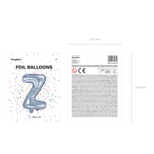 Folió Lufi Betű ''Z'', 35 cm, holografikus party kellék
