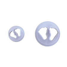  Fondant / Marcipán kiszúró 2db-os készlet - Baba talpak sütés és főzés