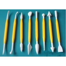 Fondant / Marcipán modellező,díszítő tollkészlet(8db) színes sütés és főzés