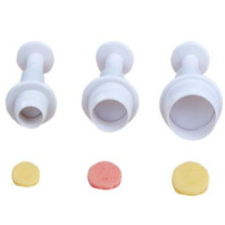 Fondant / Marcipán rugós kiszúró 3db-os készlet - Kör sütés és főzés