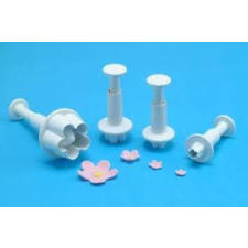  Fondant / Marcipán rugós kiszúró 4db-os készlet - VIRÁG sütés és főzés