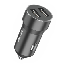 Foneng C08 2x USB-A Autós töltő - Fekete (2.4A) mobiltelefon kellék