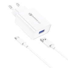 Foneng EU13 Wall Charger + USB to USB-C Cable, 3A (White) mobiltelefon kellék