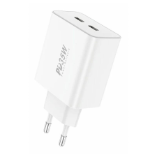 Foneng EU50 2xUSB-C hálózati töltő fehér (6970462519546) mobiltelefon kellék