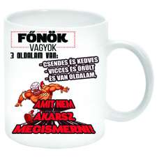 Főnök vagyok, 3 oldalam van... Bögre (feliratozható) bögrék, csészék