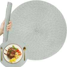 Fonott kerek asztali alátét szürke 38cm konyhai eszköz