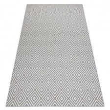  Fonott sizal flat szőnyeg 48607637 Négyzetek rombusz szürke / krém 160x230 cm lakástextília