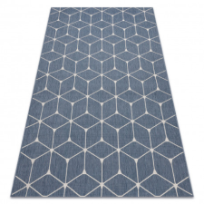 Fonott sizal flat szőnyeg 48721/591 TAKARÓKA 3D kék 140x200 cm lakástextília